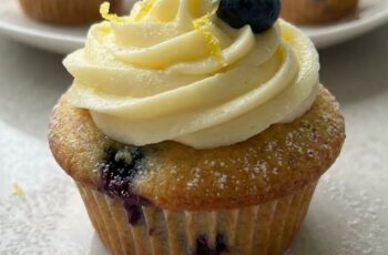Bakery-Style Lemon Blueberry Cupcakes at Home