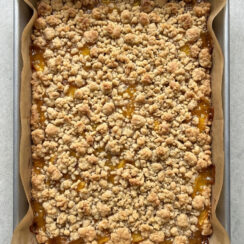 Peach Crumb Bars Recipe, Soft and Buttery Summer Dessert