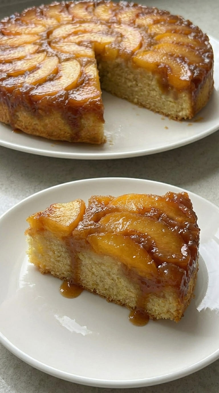Moist Peach Upside Down Cake Perfect for Summer Gatherings