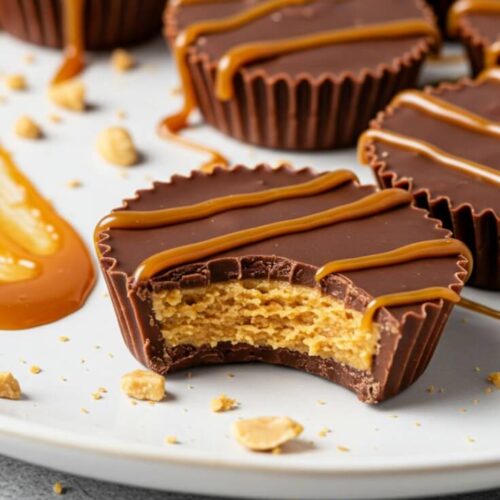 Dark chocolate meets dreamy peanut butter in these homemade peanut butter cups with sea salt sparkle—simple, rich, and totally irresistible!