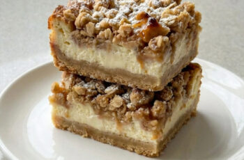 Easy Apple Crisp Cheesecake Bars, Sweet & Irresistible