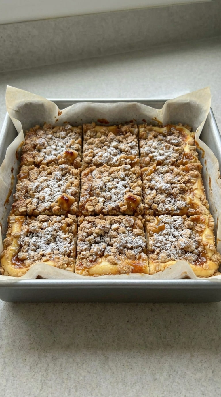 Easy Apple Crisp Cheesecake Bars, Sweet & Irresistible