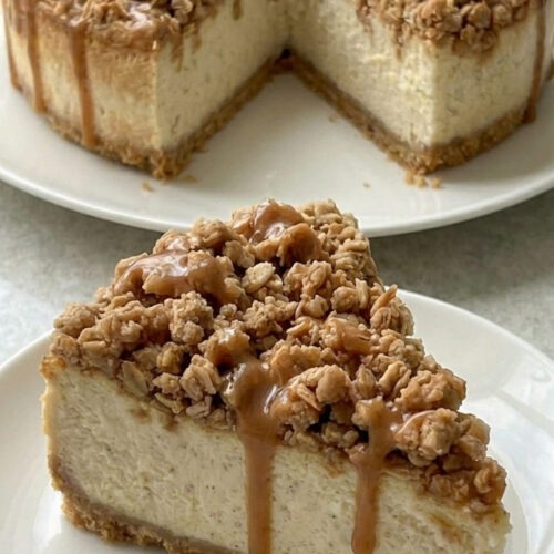 Apple Crumble Cheesecake That Combines Two Perfect Desserts