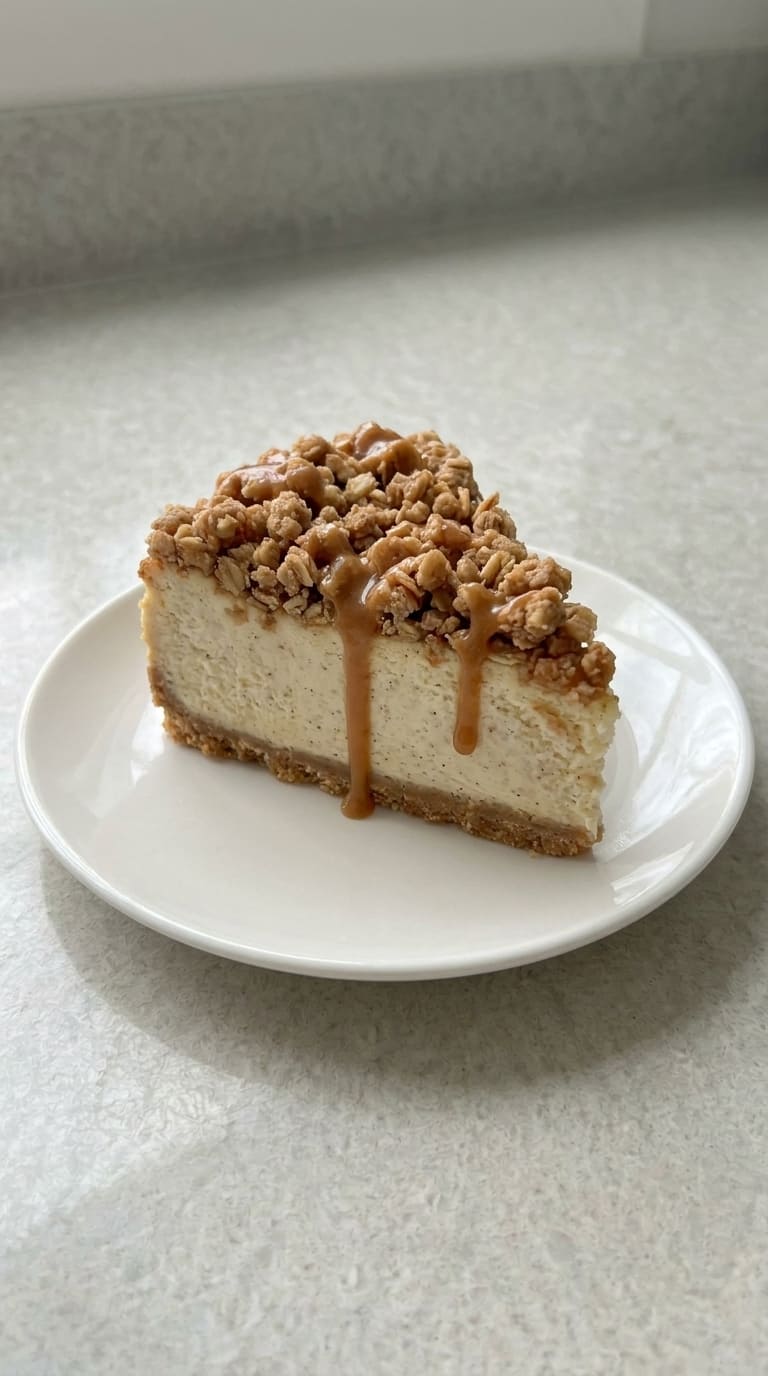 Apple Crumble Cheesecake That Combines Two Perfect Desserts