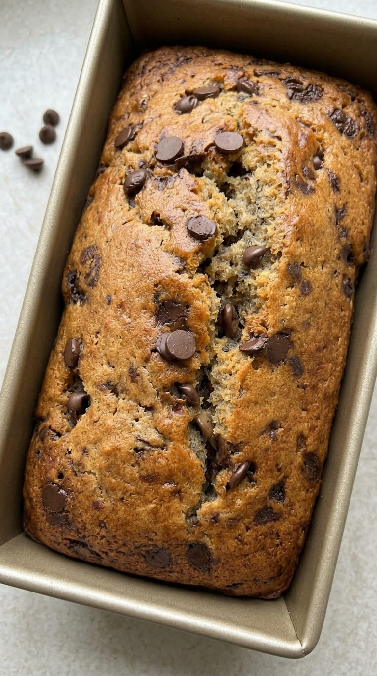 Moist Chocolate Chip Banana Bread Recipe Perfect for Breakfast or Dessert