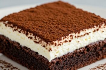 Tiramisu Brownie is the ultimate dessert mashup—rich, fudgy brownies layered with creamy mascarpone filling and a bold espresso kick. It combines the indulgence of classic brownies with the elegance of traditional tiramisu for a treat that’s decadent, flavorful, and unforgettable.