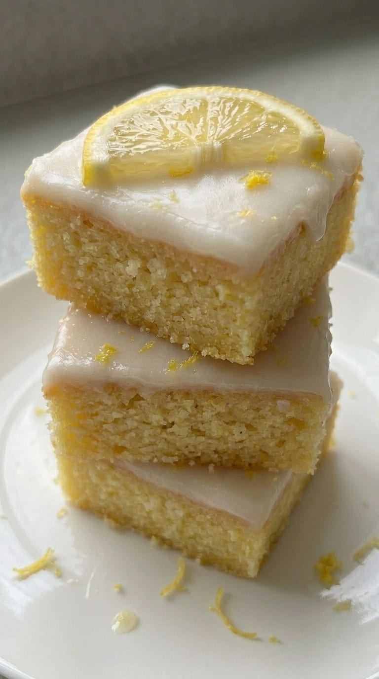 Easy Lemon Brownies with a Perfect Lemon Glaze