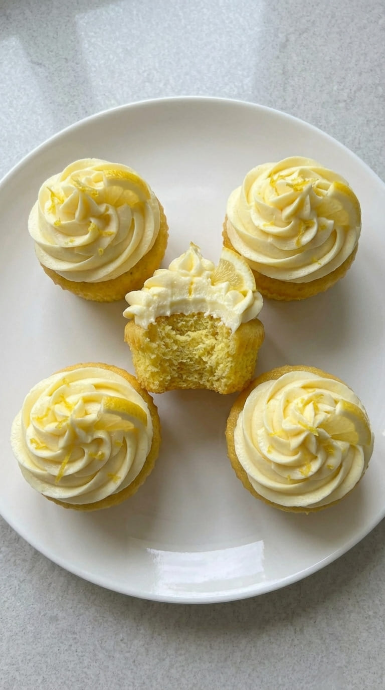 Lemon Cupcakes with Lemon Buttercream Frosting