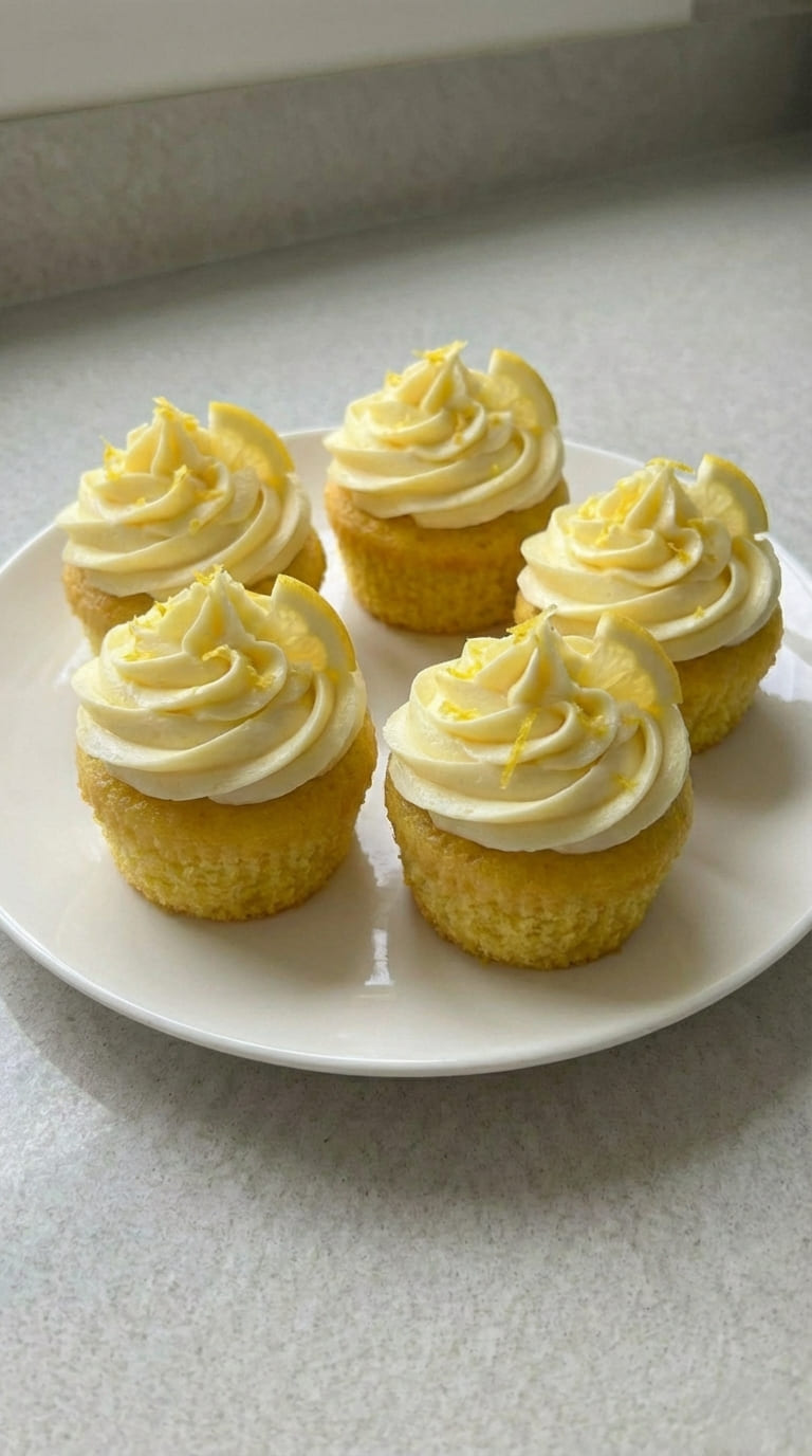 Lemon Cupcakes with Lemon Buttercream Frosting