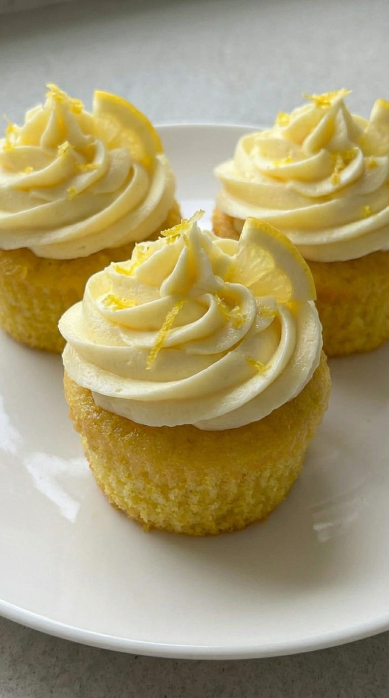 Lemon Cupcakes with Lemon Buttercream Frosting