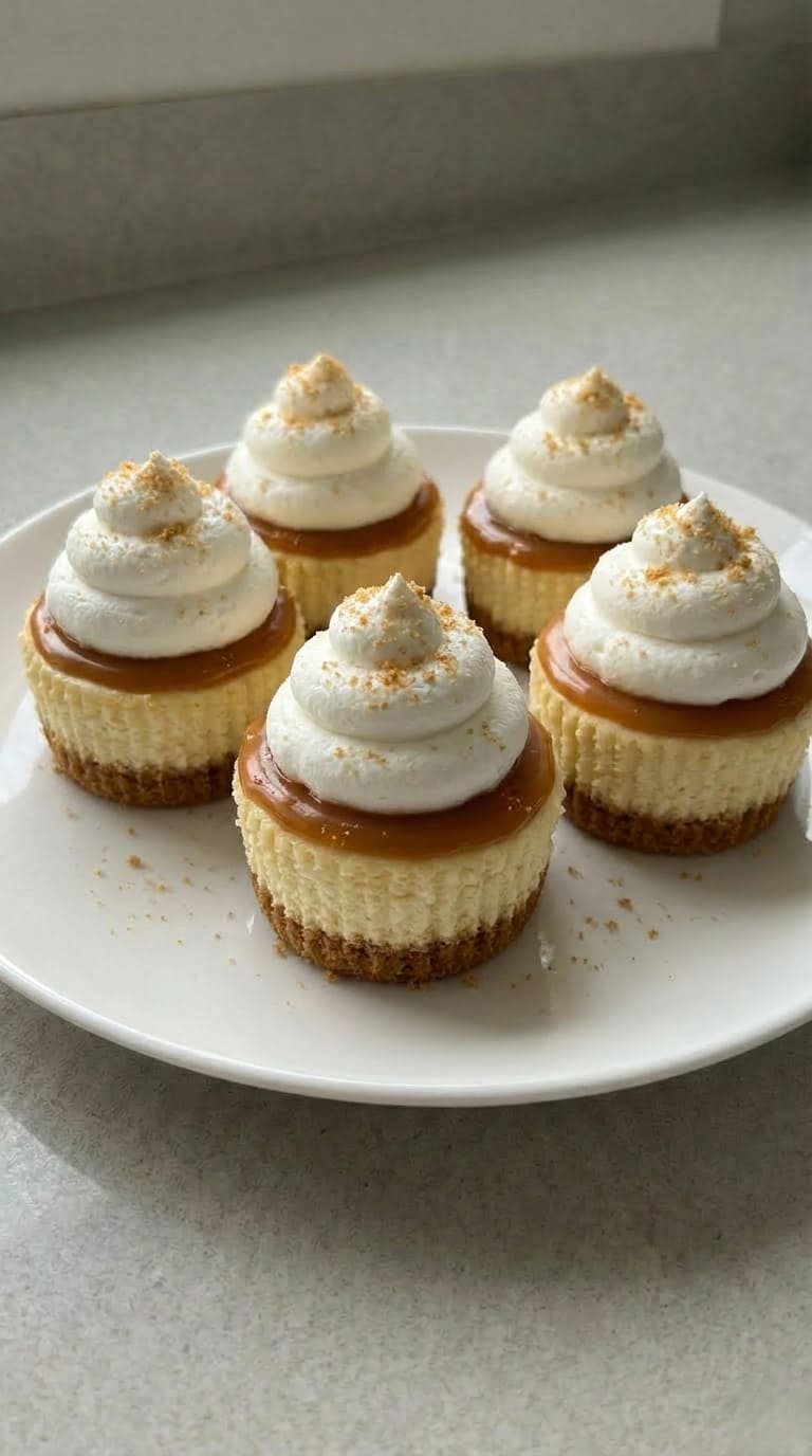 Easy Mini Caramel Cheesecakes Recipe for Parties and Holidays