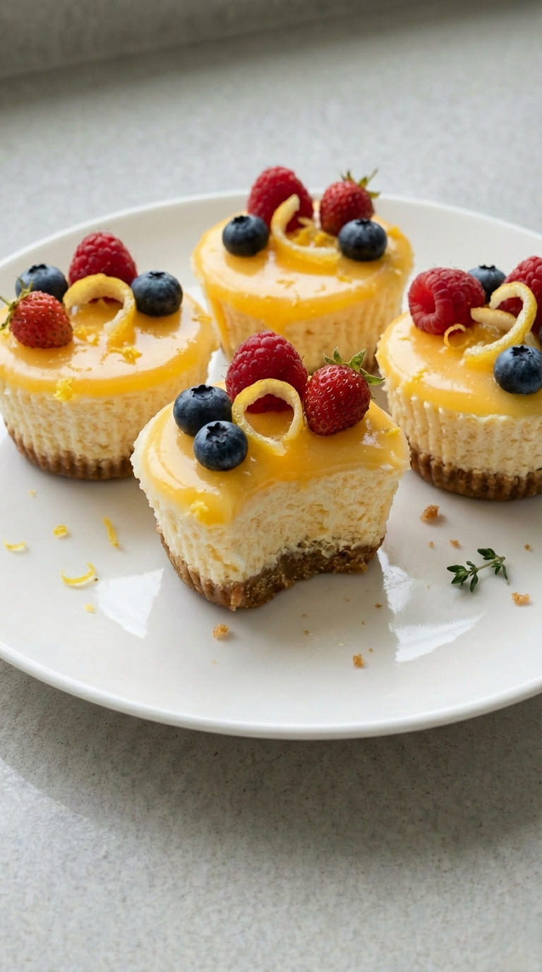 Easy Mini Lemon Cheesecakes (With Homemade Lemon Curd!)