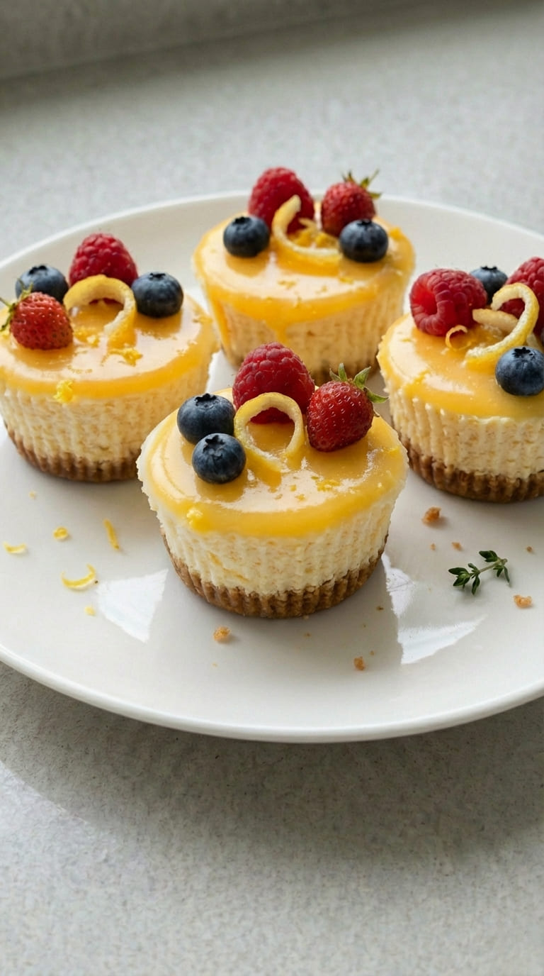 Easy Mini Lemon Cheesecakes (With Homemade Lemon Curd!)