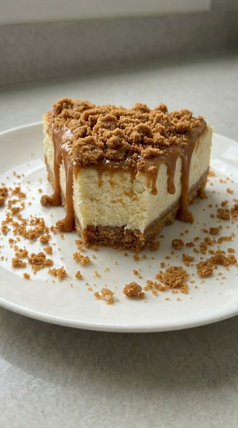 No Bake Biscoff Cheesecake – Creamy, Caramelized & Bakery Style