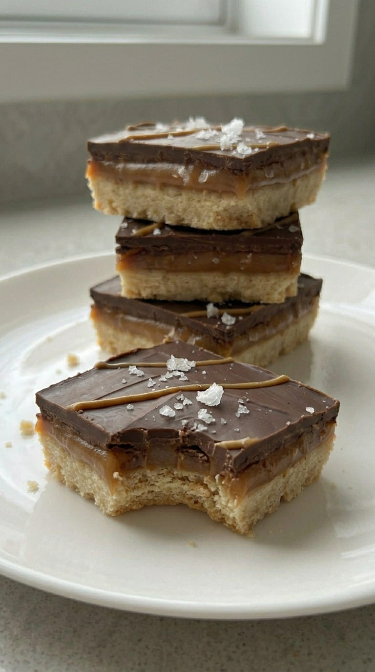 Salted Caramel Shortbread Bars