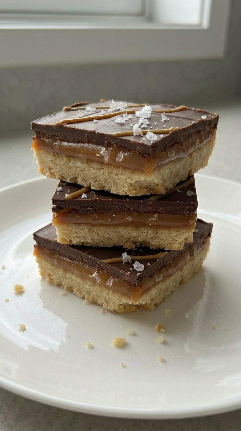 Salted Caramel Shortbread Bars