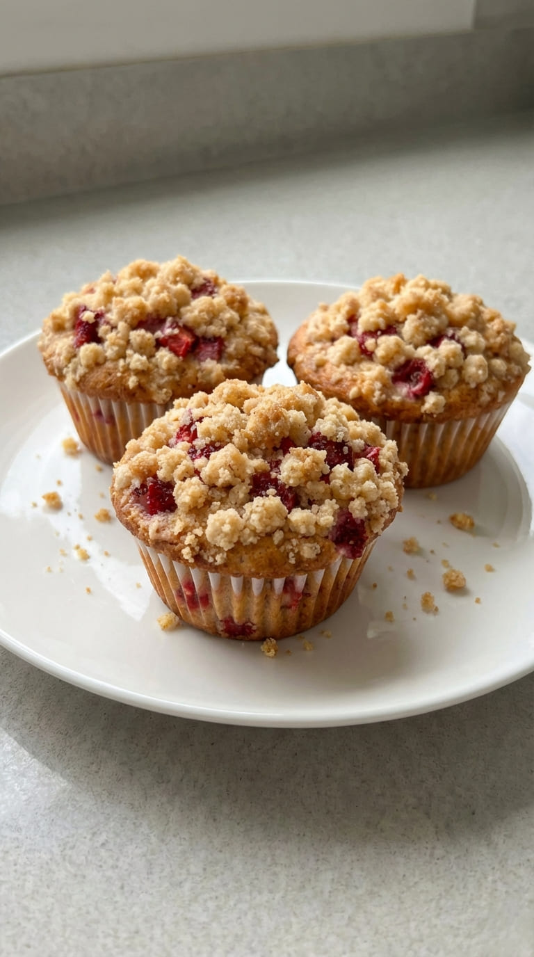 Strawberry Crumb Muffins