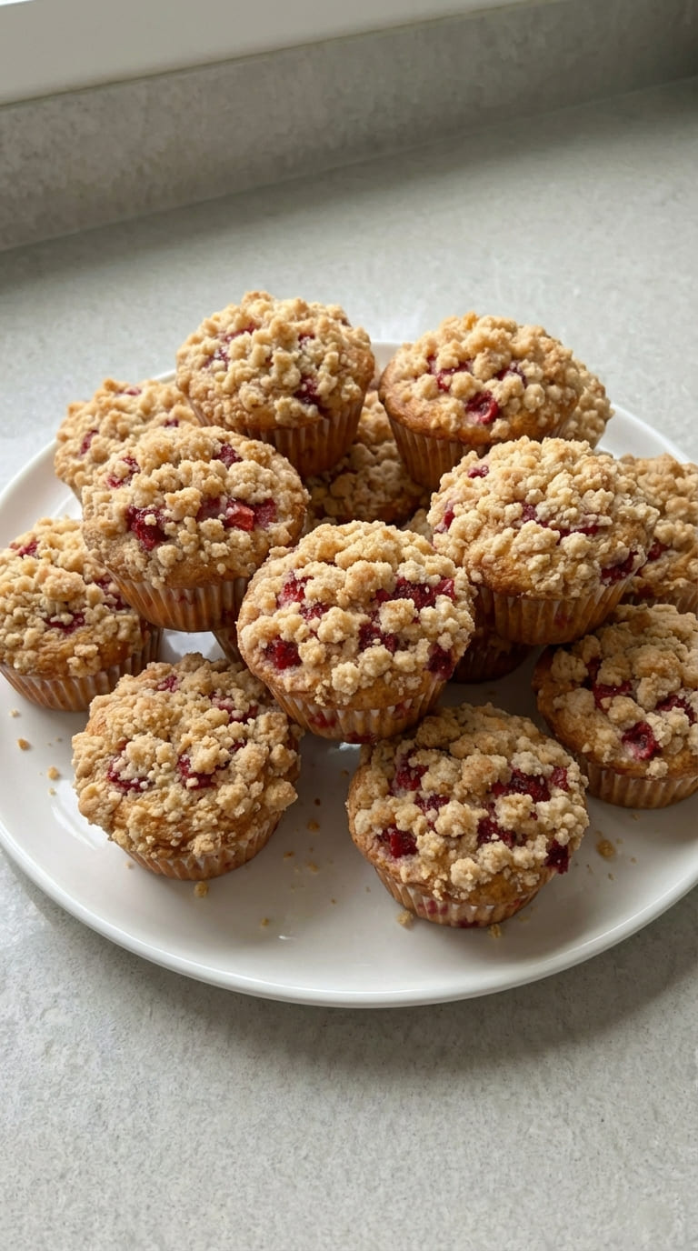 Strawberry Crumb Muffins
