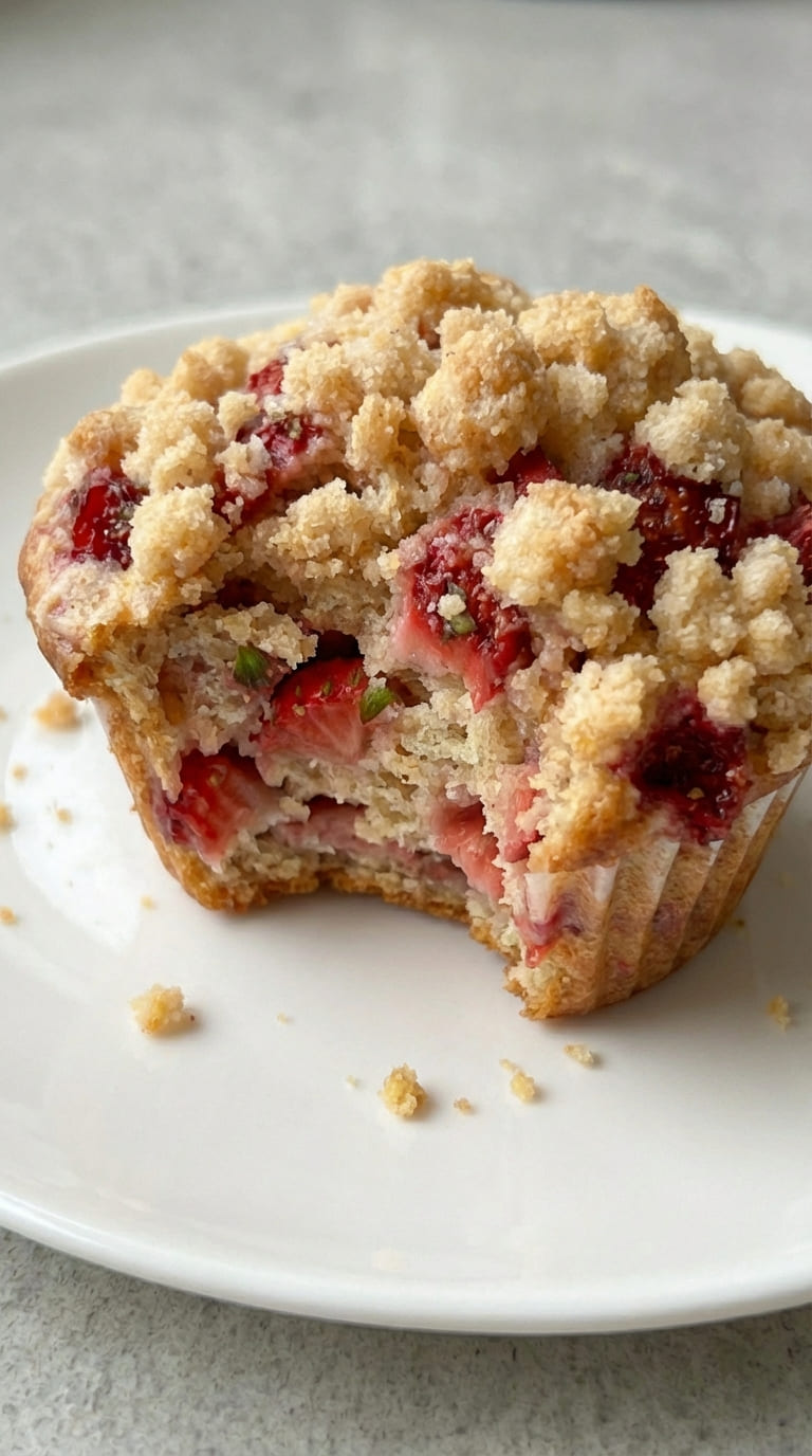 Strawberry Crumb Muffins