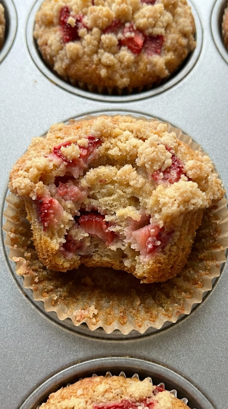 Strawberry Crumb Muffins