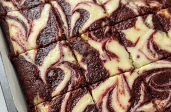 Swirled Red Velvet Cheesecake Brownies, Easy Recipe