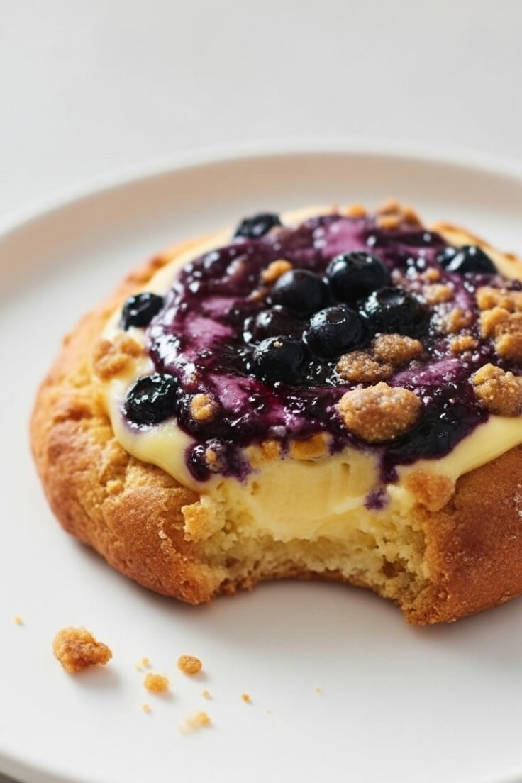 Vegan Blueberry Custard Brioche Buns