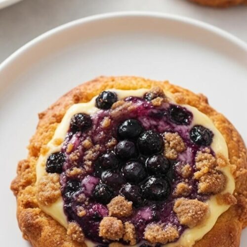 Vegan Blueberry Custard Brioche Buns
