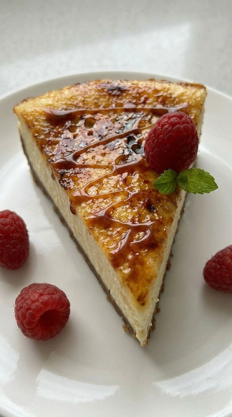 Easy Crème Brûlée Cheesecake – Creamy, Caramelized & Irresistible