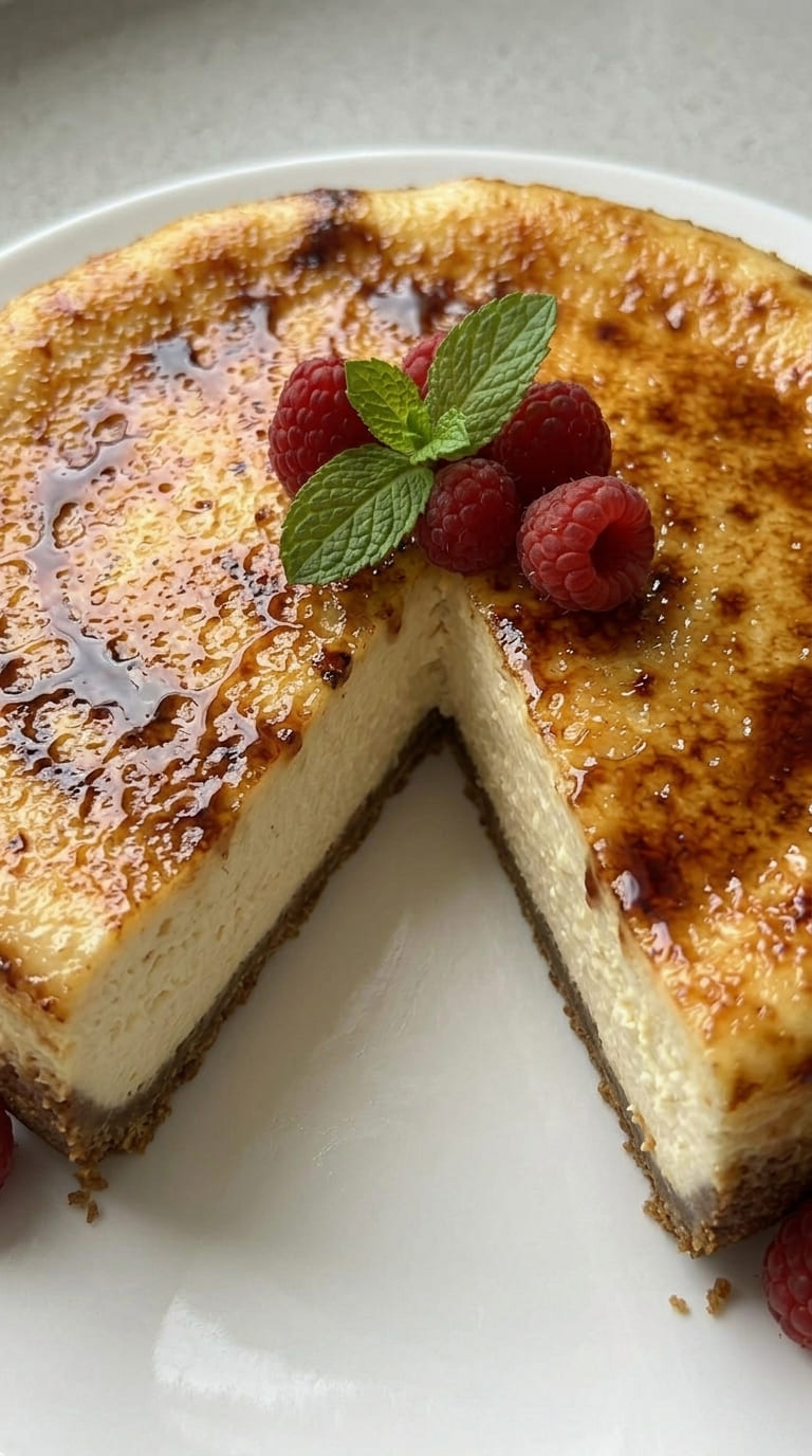 Easy Crème Brûlée Cheesecake – Creamy, Caramelized & Irresistible