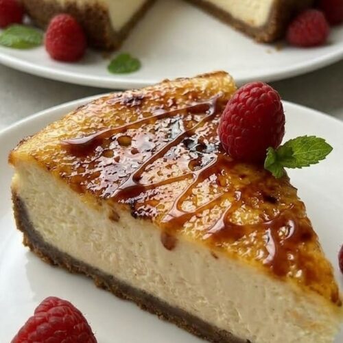 Easy Crème Brûlée Cheesecake – Creamy, Caramelized & Irresistible