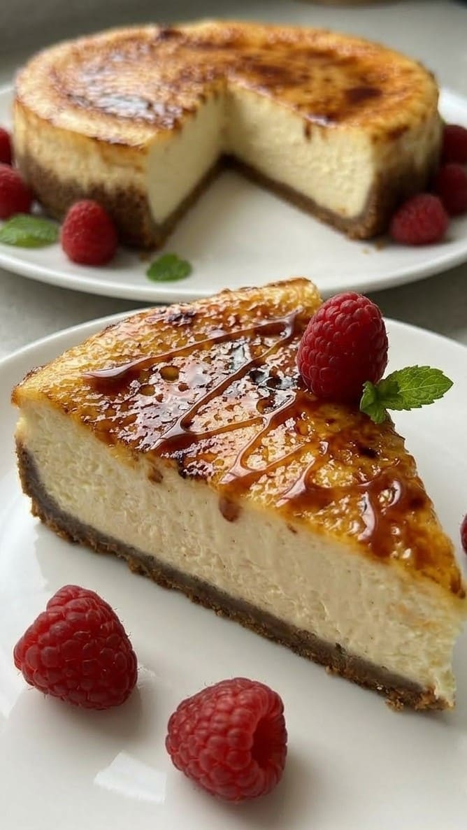 Easy Crème Brûlée Cheesecake – Creamy, Caramelized & Irresistible
