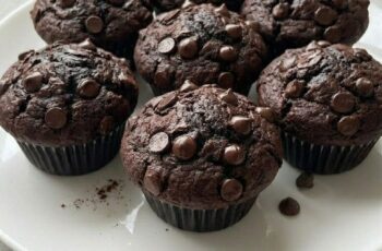 Easy Double Chocolate Chip Muffins (Bakery-Style!)