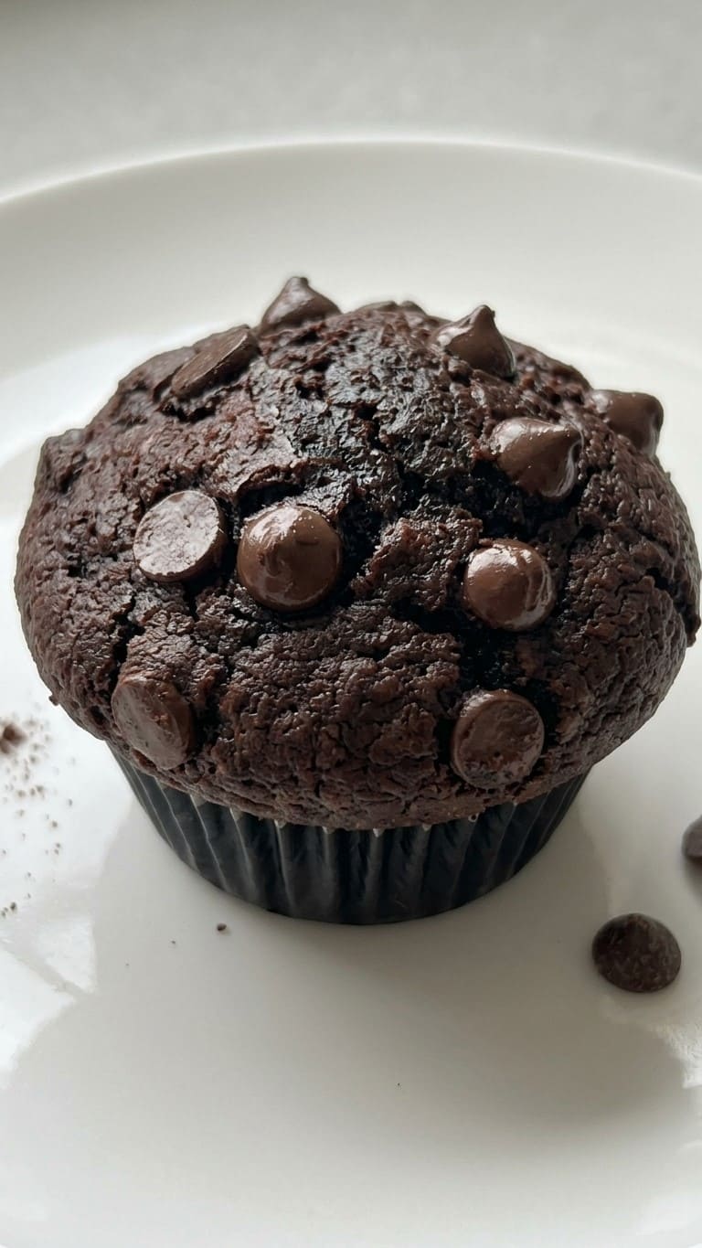 Easy Double Chocolate Chip Muffins (Bakery-Style!)