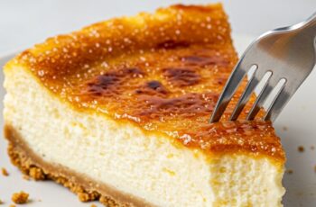 Easy Creme Brulee Cheesecake with Caramelized Sugar Top