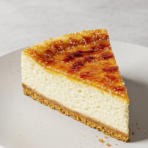 Easy Creme Brulee Cheesecake with Caramelized Sugar Top