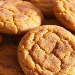 Easy Pumpkin Snickerdoodle Cookies with Cinnamon Sugar