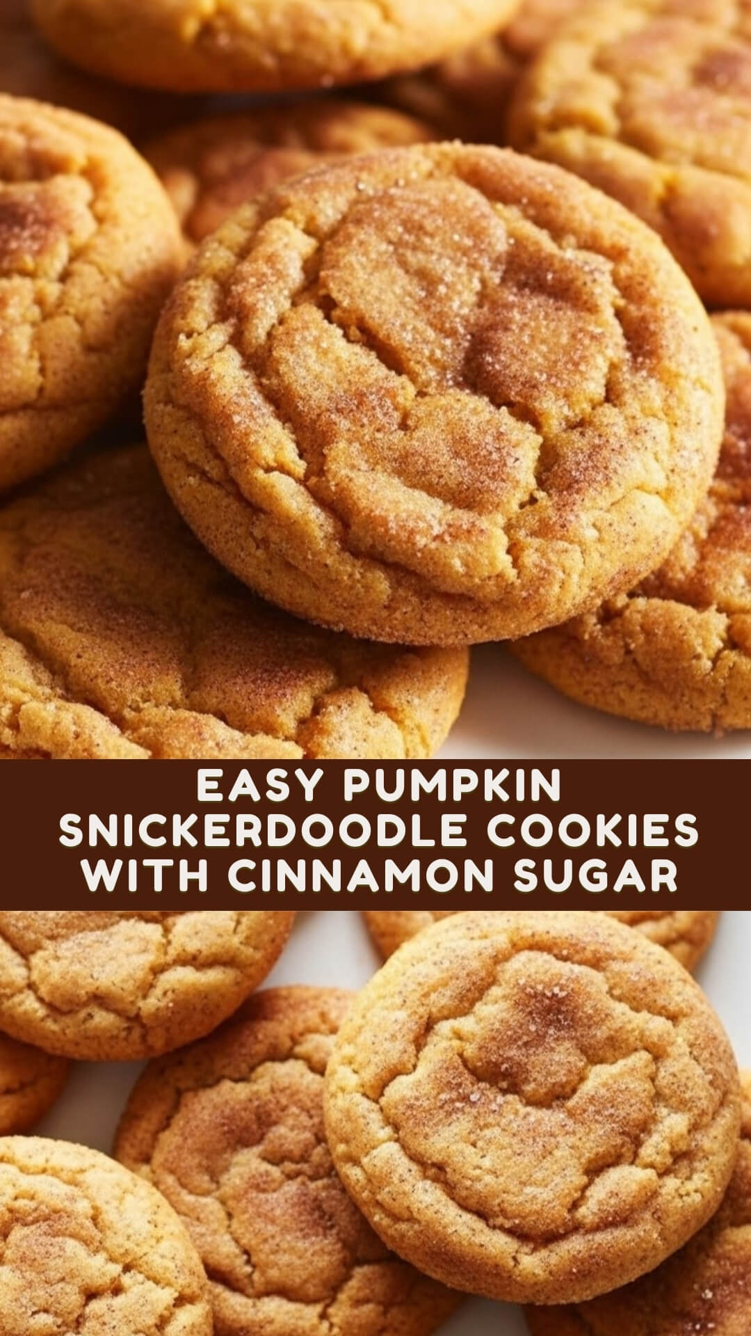 Easy Pumpkin Snickerdoodle Cookies with Cinnamon Sugar