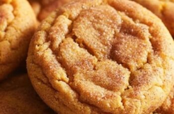 Easy Pumpkin Snickerdoodle Cookies with Cinnamon Sugar
