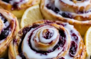 Easy Lemon Blueberry Cinnamon Rolls with Sweet Icing (So Good!)