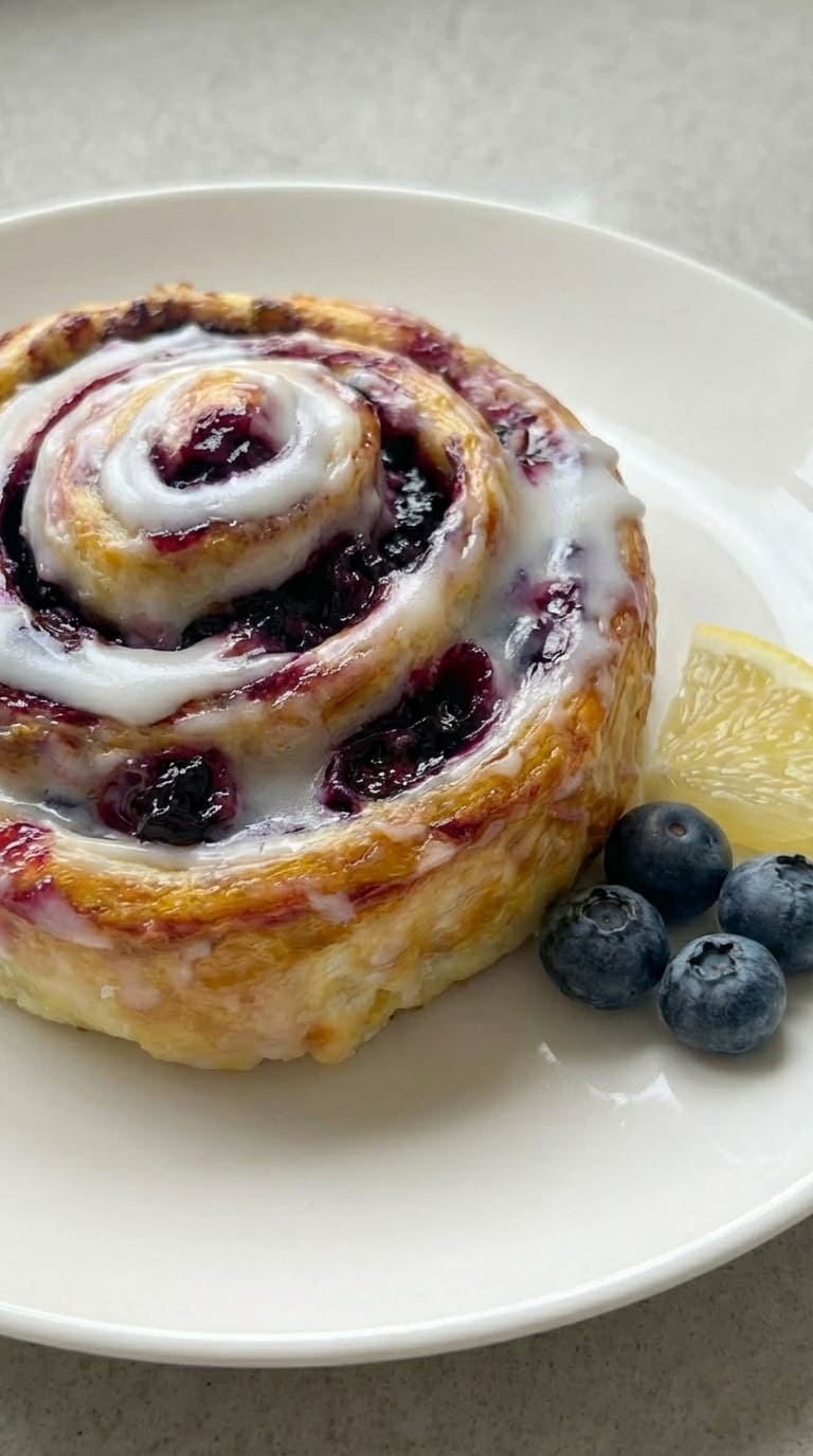 Easy Lemon Blueberry Cinnamon Rolls with Sweet Icing (So Good!)