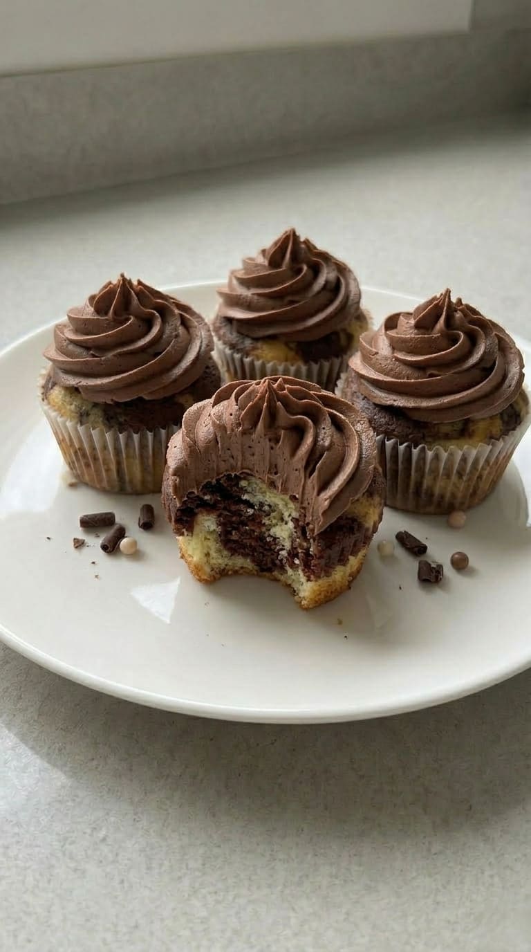 Easy Marble Cupcakes – Soft, Fluffy & Perfectly Swirled