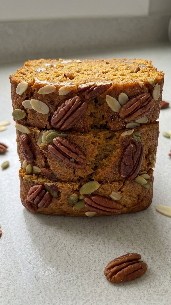 Moist Pumpkin Bread with Greek Yogurt, Soft and Flavorful