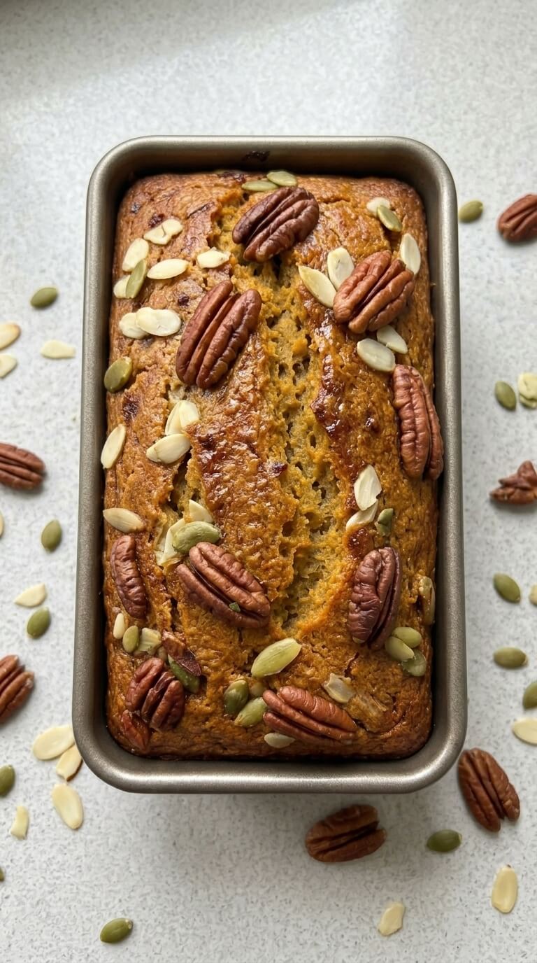 Moist Pumpkin Bread with Greek Yogurt, Soft and Flavorful
