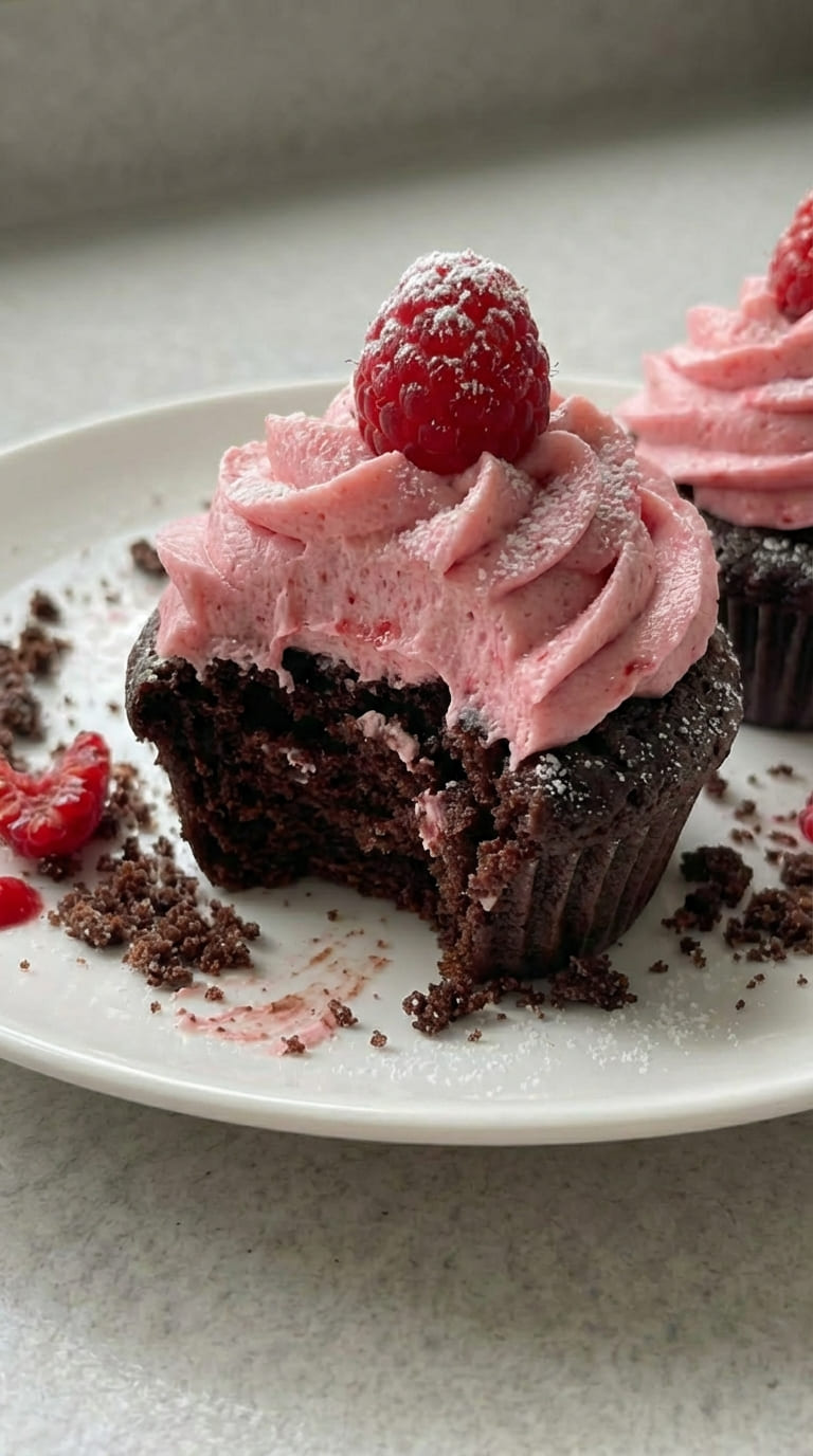 Easy Chocolate Cupcakes with Raspberry Buttercream – Rich, Moist & Irresistible