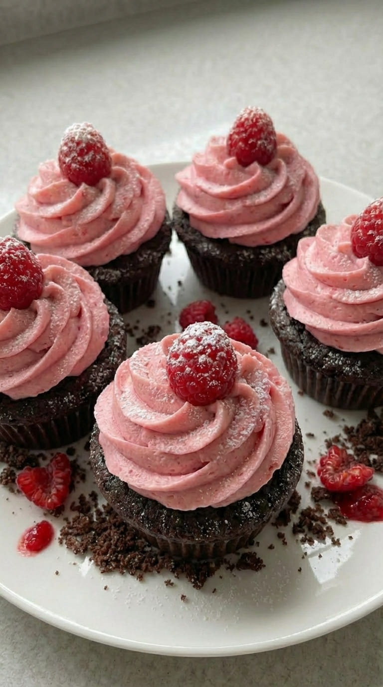 Easy Chocolate Cupcakes with Raspberry Buttercream – Rich, Moist & Irresistible