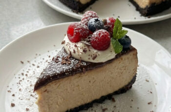 Espresso Cheesecake with Chocolate Ganache