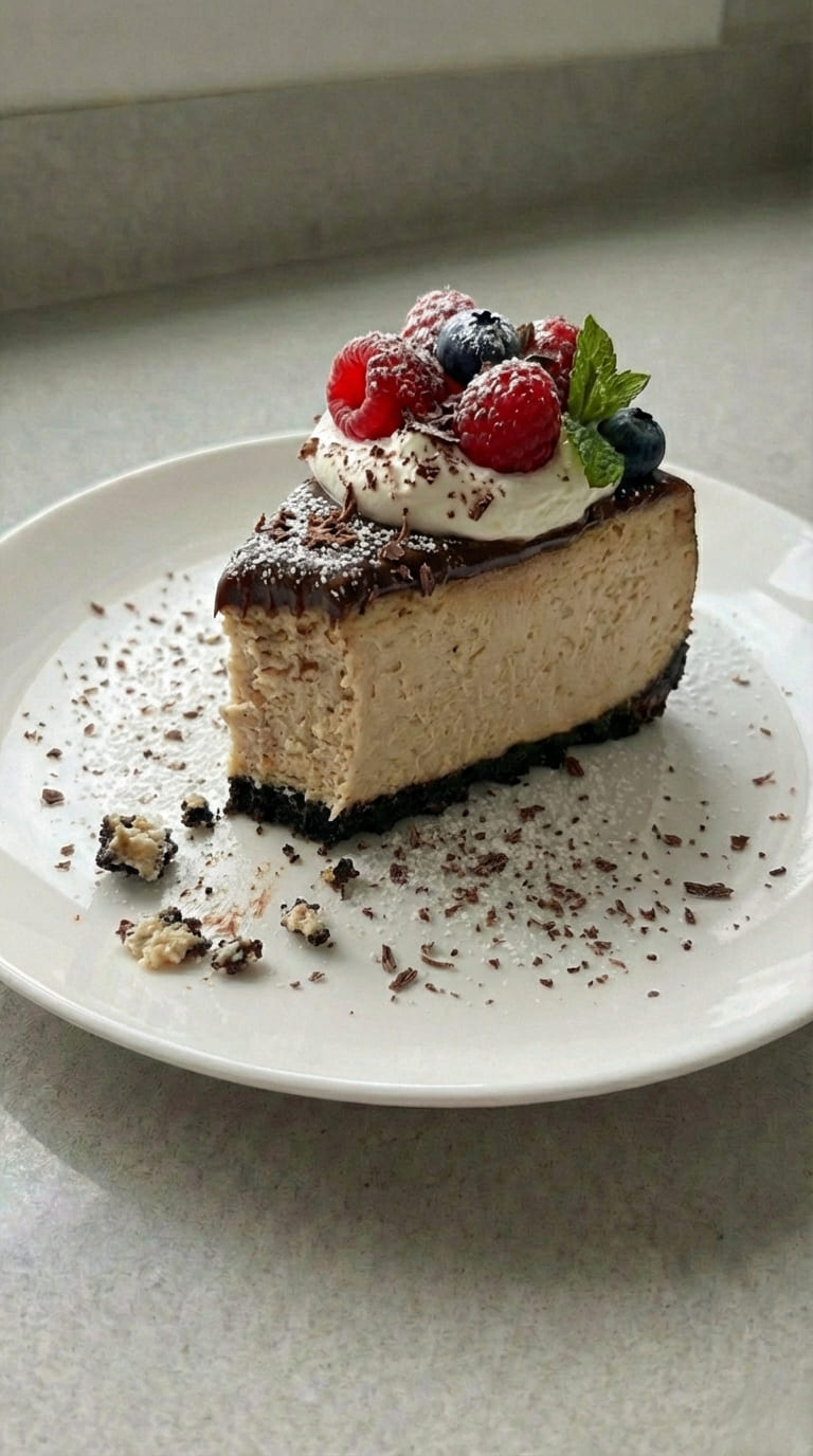 Espresso Cheesecake with Chocolate Ganache