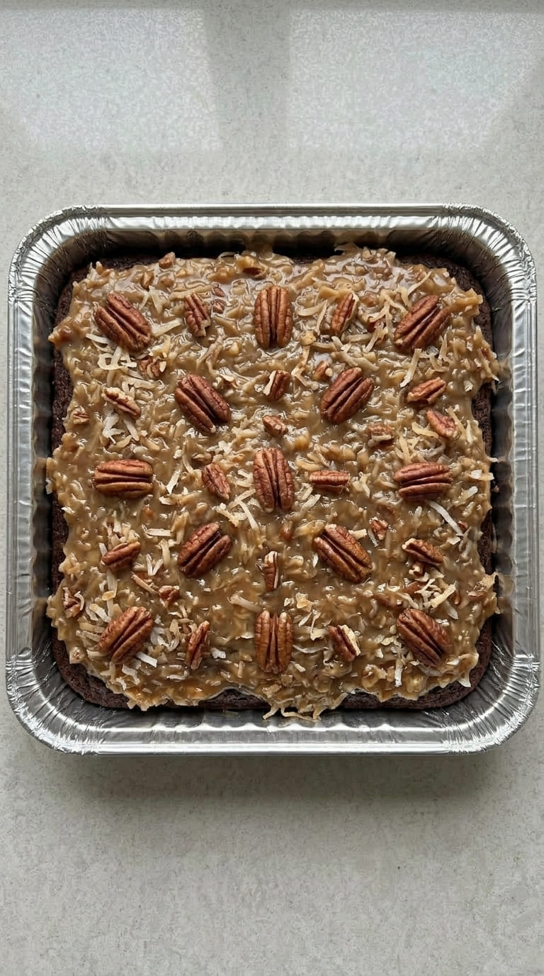 Fudgy German Chocolate Brownies Better Than Cake