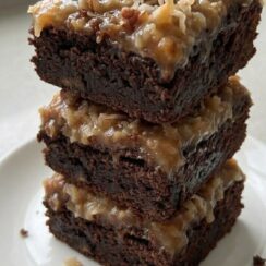 Fudgy German Chocolate Brownies Better Than Cake