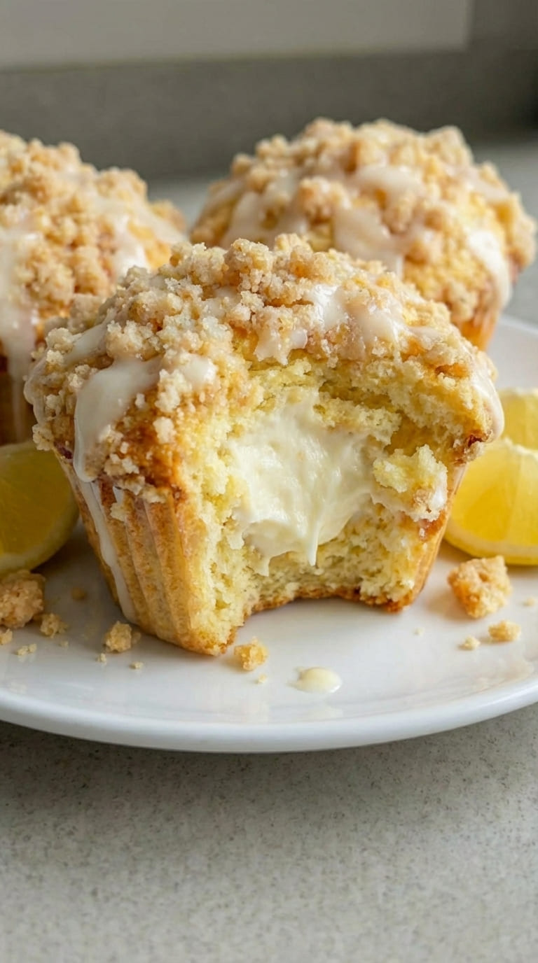 Lemon Cream Cheese Muffins, Zesty & Creamy Centers, Bright Breakfast Treat